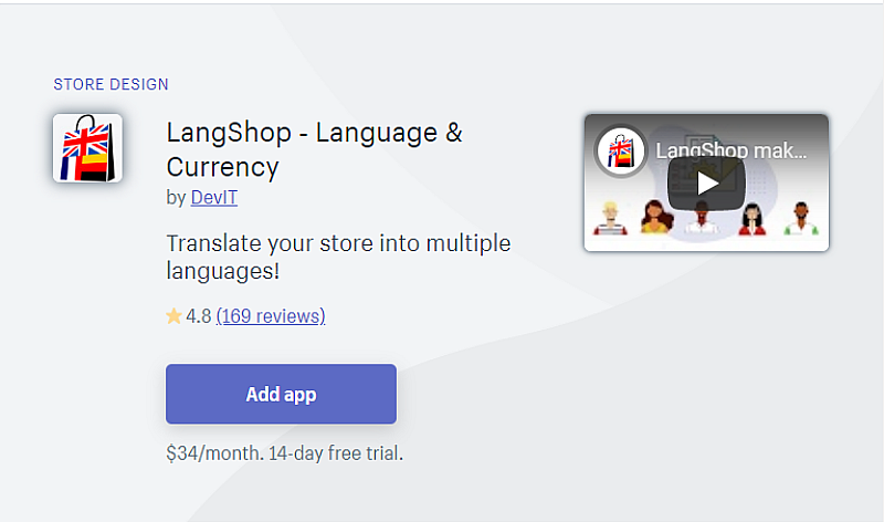 Langshop Translation App