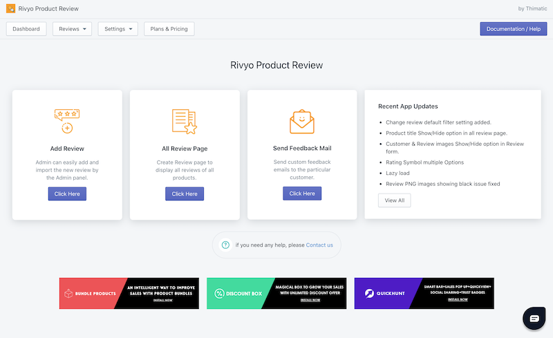 Main features of Rivyo Reviews App