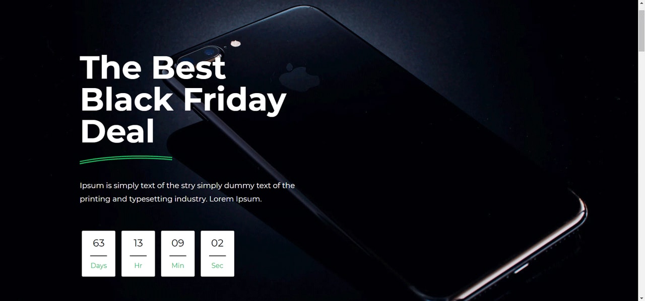Black Friday Landing page template