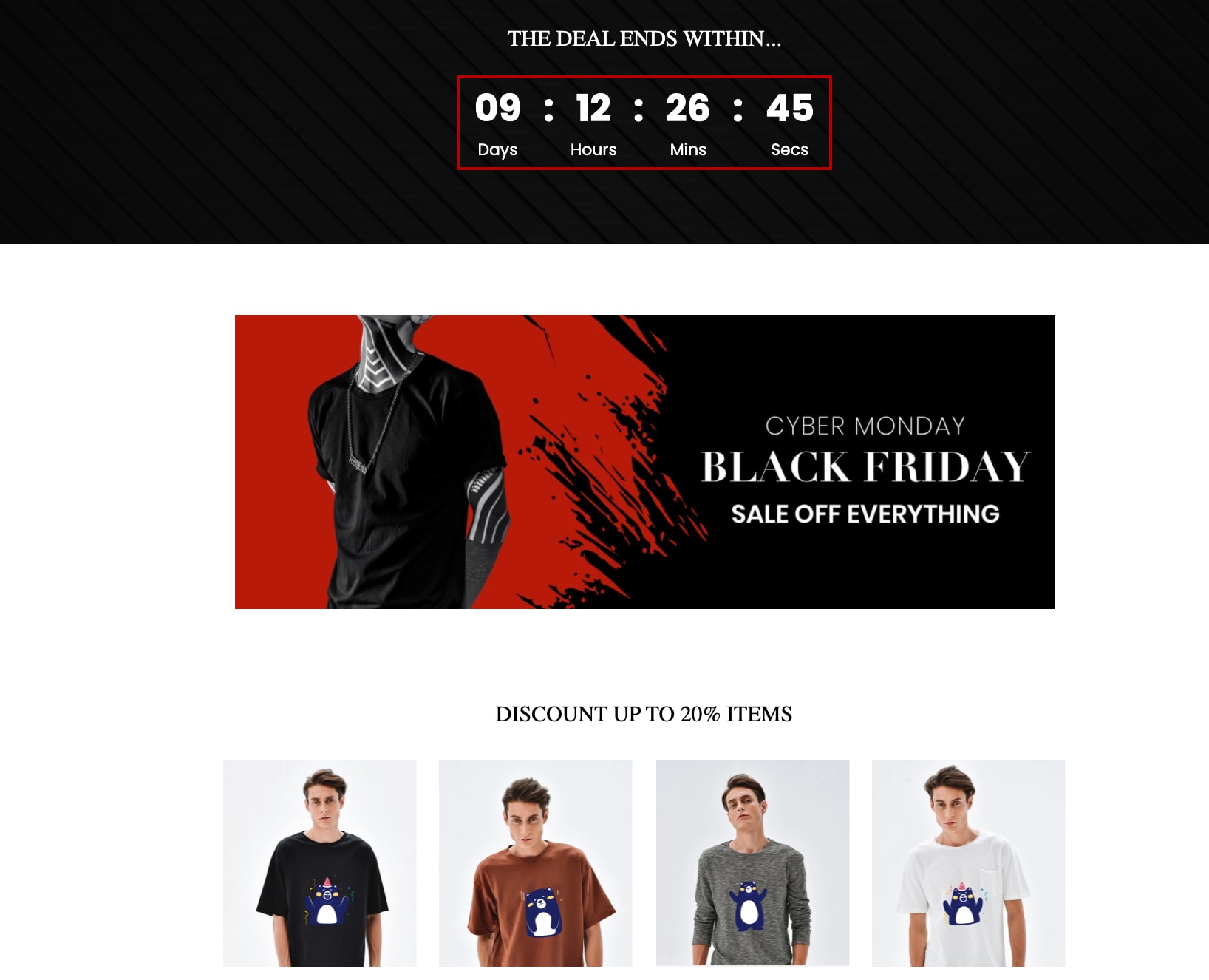 PageFly Black Friday landing page template