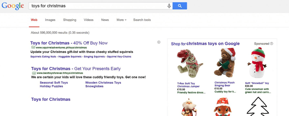 Seasonal Google Ads targeting the right keyword