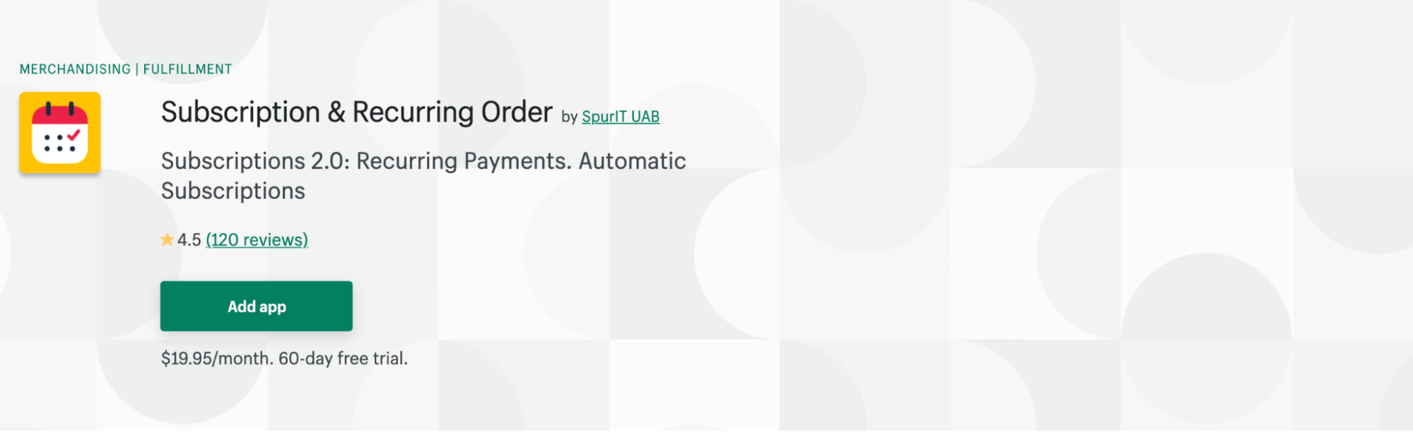 Subscription & Recurring Order by SpurIT UAB 